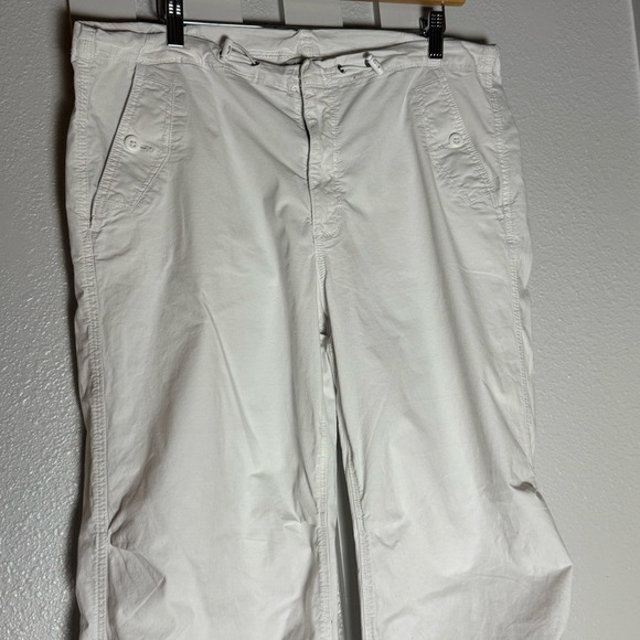 American Eagle Stretch Cargo Pants – White – Women's Large – Adjustable Hem - Picture 4 of 9